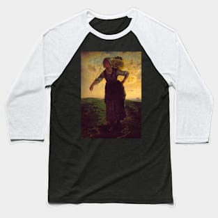 A Norman Milkmaid at Greville by Jean-Francois Millet Baseball T-Shirt